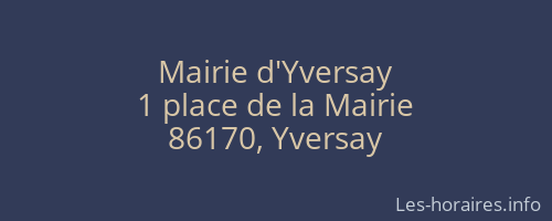 Mairie d'Yversay