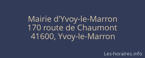 Mairie d'Yvoy-le-Marron
