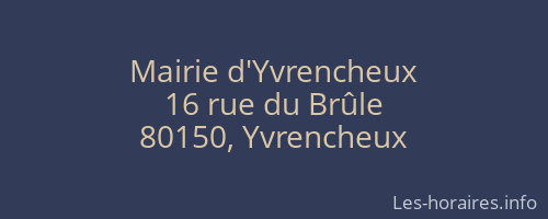 Mairie d'Yvrencheux