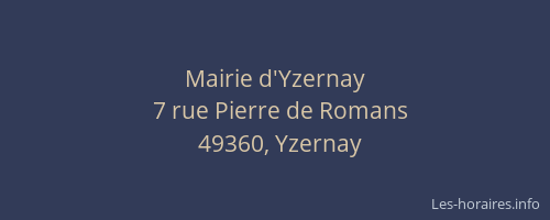 Mairie d'Yzernay