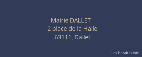 Mairie DALLET