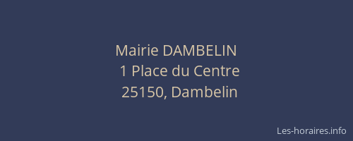 Mairie DAMBELIN