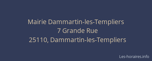 Mairie Dammartin-les-Templiers