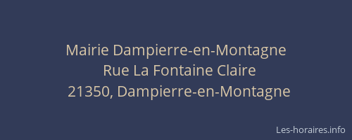 Mairie Dampierre-en-Montagne