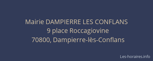 Mairie DAMPIERRE LES CONFLANS