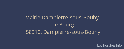 Mairie Dampierre-sous-Bouhy