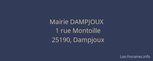 Mairie DAMPJOUX