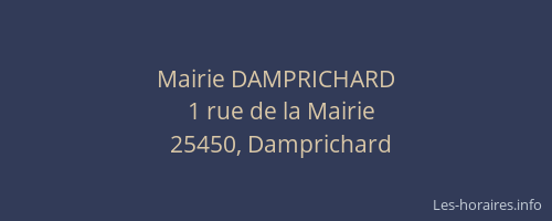 Mairie DAMPRICHARD