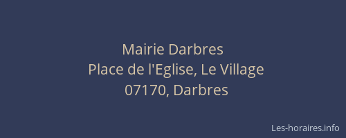 Mairie Darbres