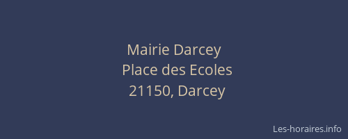 Mairie Darcey