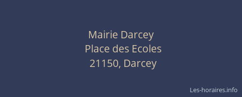 Mairie Darcey
