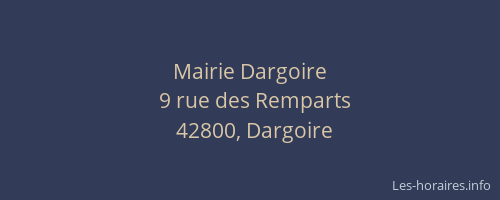 Mairie Dargoire