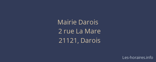 Mairie Darois