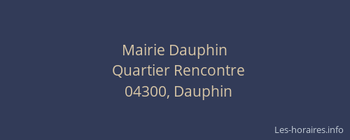 Mairie Dauphin