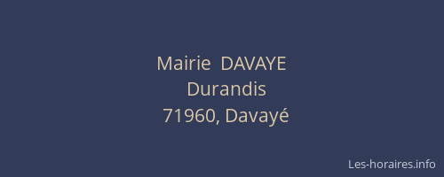 Mairie  DAVAYE