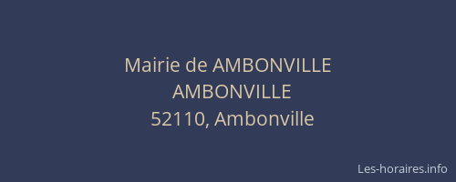 Mairie de AMBONVILLE