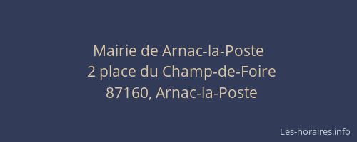 Mairie de Arnac-la-Poste