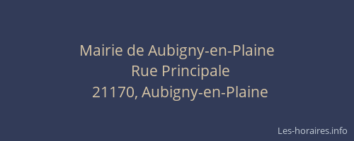 Mairie de Aubigny-en-Plaine