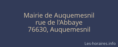 Mairie de Auquemesnil