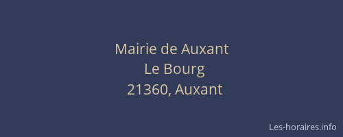 Mairie de Auxant