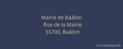 Mairie de Ba&acirc;lon