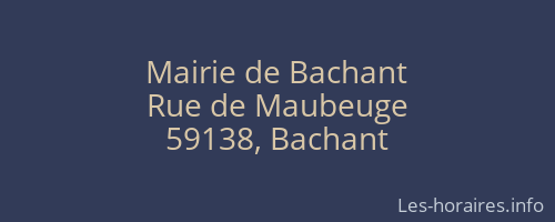 Mairie de Bachant