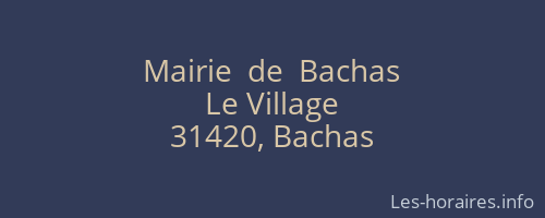 Mairie  de  Bachas
