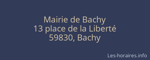 Mairie de Bachy