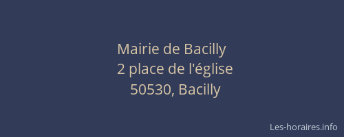 Mairie de Bacilly