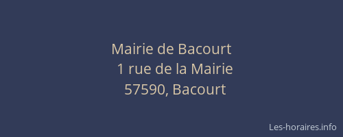 Mairie de Bacourt