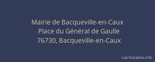 Mairie de Bacqueville-en-Caux