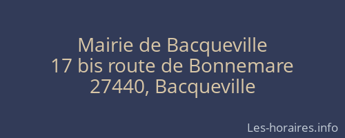 Mairie de Bacqueville