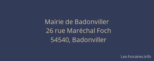 Mairie de Badonviller