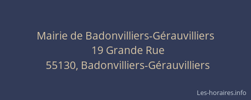 Mairie de Badonvilliers-G&eacute;rauvilliers