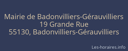 Mairie de Badonvilliers-Gérauvilliers