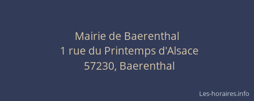 Mairie de Baerenthal