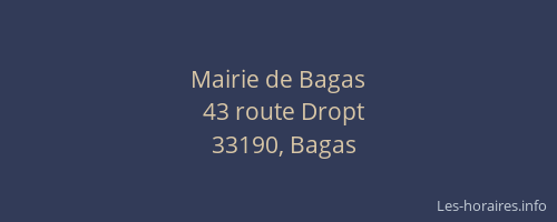 Mairie de Bagas