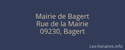 Mairie de Bagert