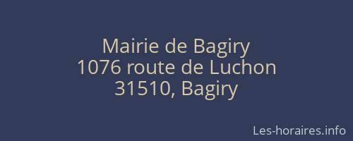 Mairie de Bagiry