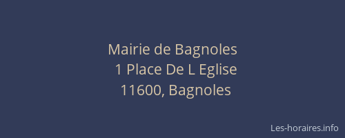 Mairie de Bagnoles