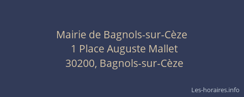 Mairie de Bagnols-sur-Cèze