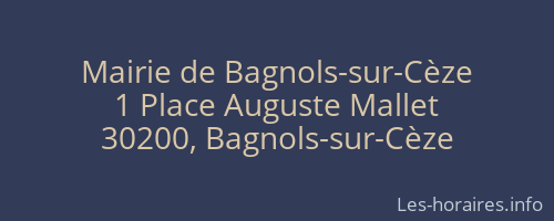 Mairie de Bagnols-sur-Cèze