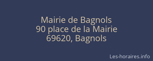 Mairie de Bagnols