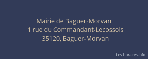 Mairie de Baguer-Morvan