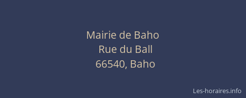 Mairie de Baho