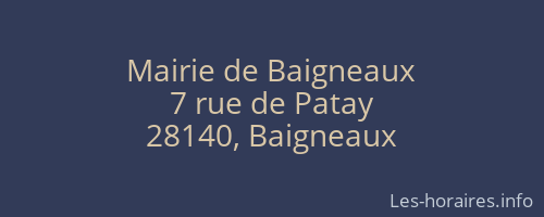 Mairie de Baigneaux