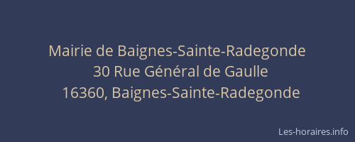 Mairie de Baignes-Sainte-Radegonde