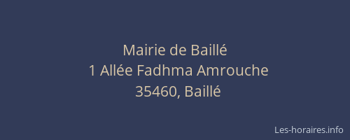 Mairie de Baillé