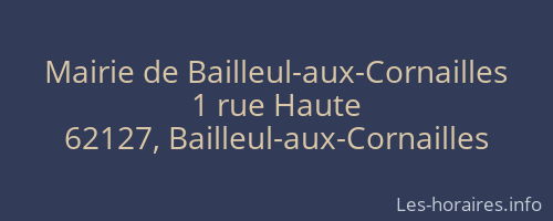 Mairie de Bailleul-aux-Cornailles
