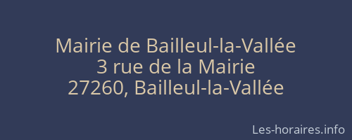 Mairie de Bailleul-la-Vallée